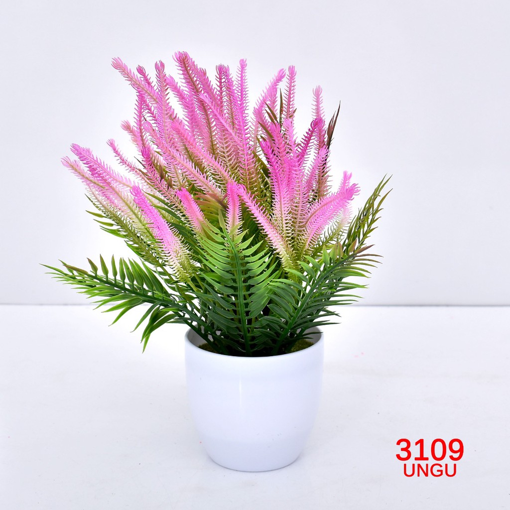 TIB / COD P3109 TIB / BUNGA PLASTIK / BUNGA TANAMAN DEKORASI-UNGU