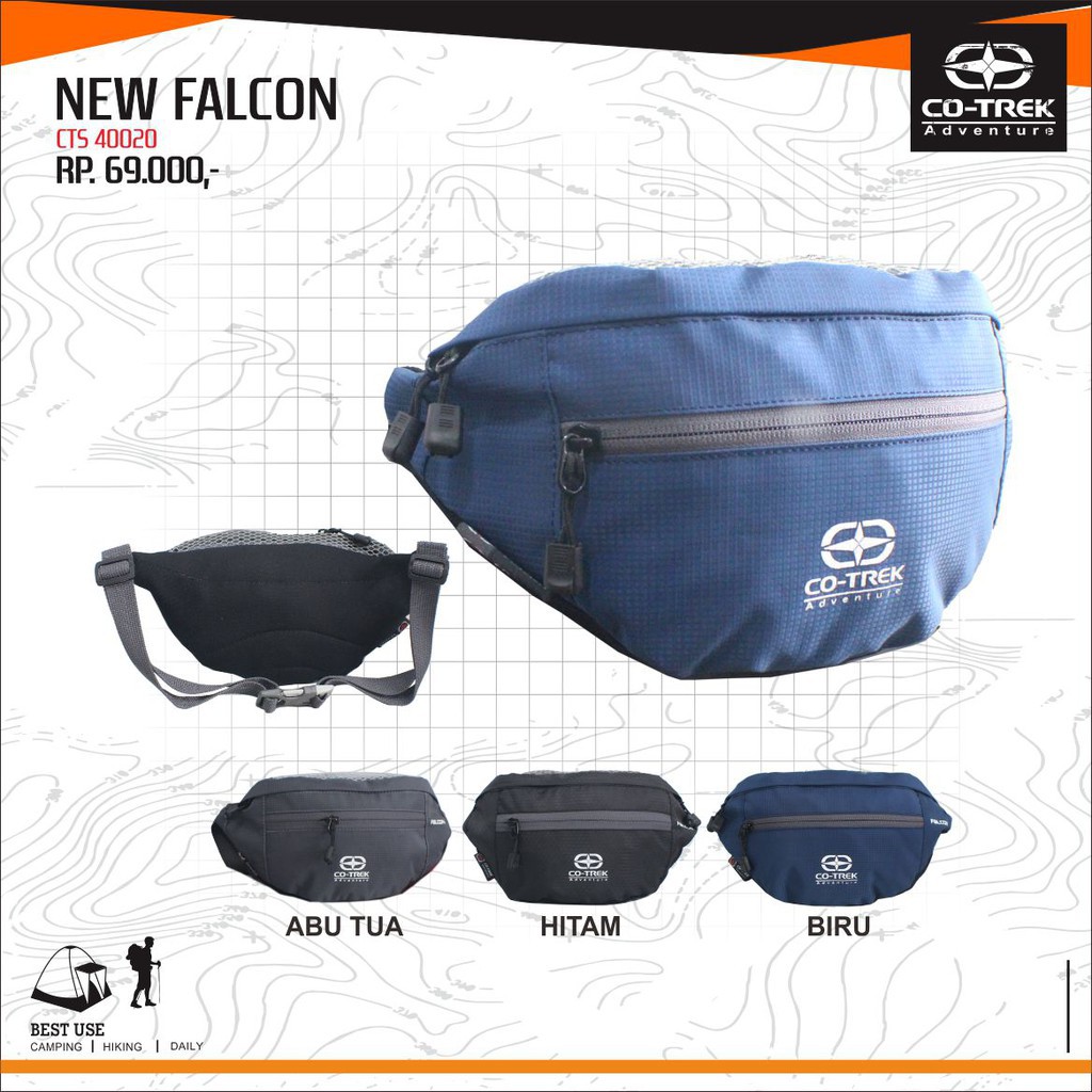 WAISTBAG NEW FALCON/ TAS PINGGANG NEW FALCON COTREK/ TAS PRIA COTREK