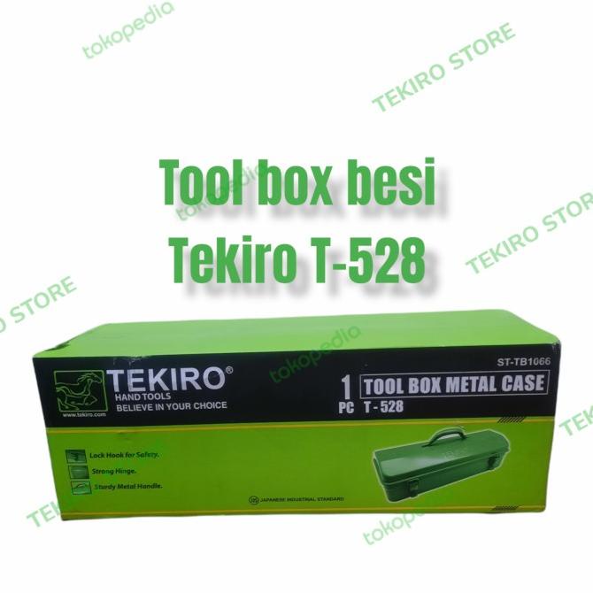 TEKIRO T528 tool box besi 1 susun ukuran 41 x 15 x 12.5 cm hijau