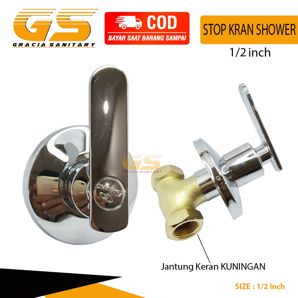 Stop kran shower tanam kran dinding kran 1/2 inch keran air 1098