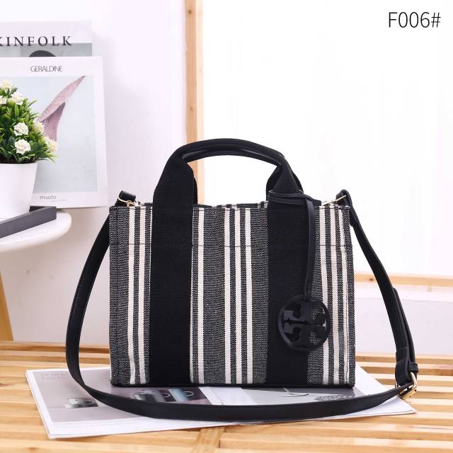 PROMO AKHIR TAHUN  TAS TORY BURCH F006 / TAS CANVAS SEMI PREMIUM