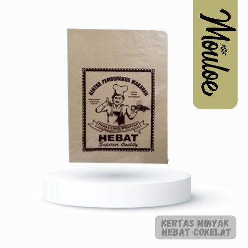 

KERTAS MINYAK HEBAT COKLAT ISI 100 | mouloemart | kertas nasi atau kertas daun