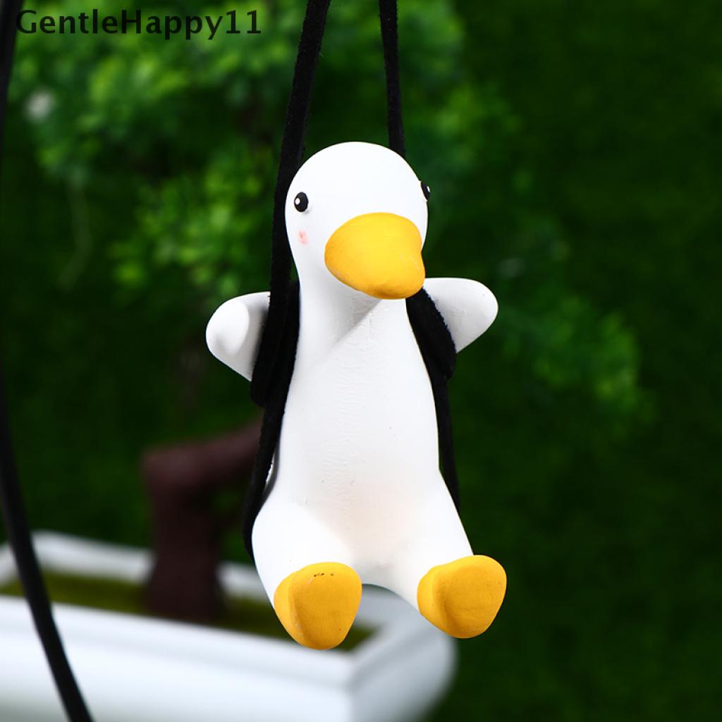 Gentlehappy Cute Little Duck Mobil Liontin Dekorasi Bebek Swing Auto Spion Pendant