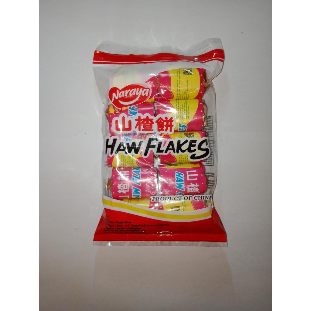 

Naraya Haw Flakes 90gr isi 10 pcs Manisan Buah Haw Permen Koin Sanca