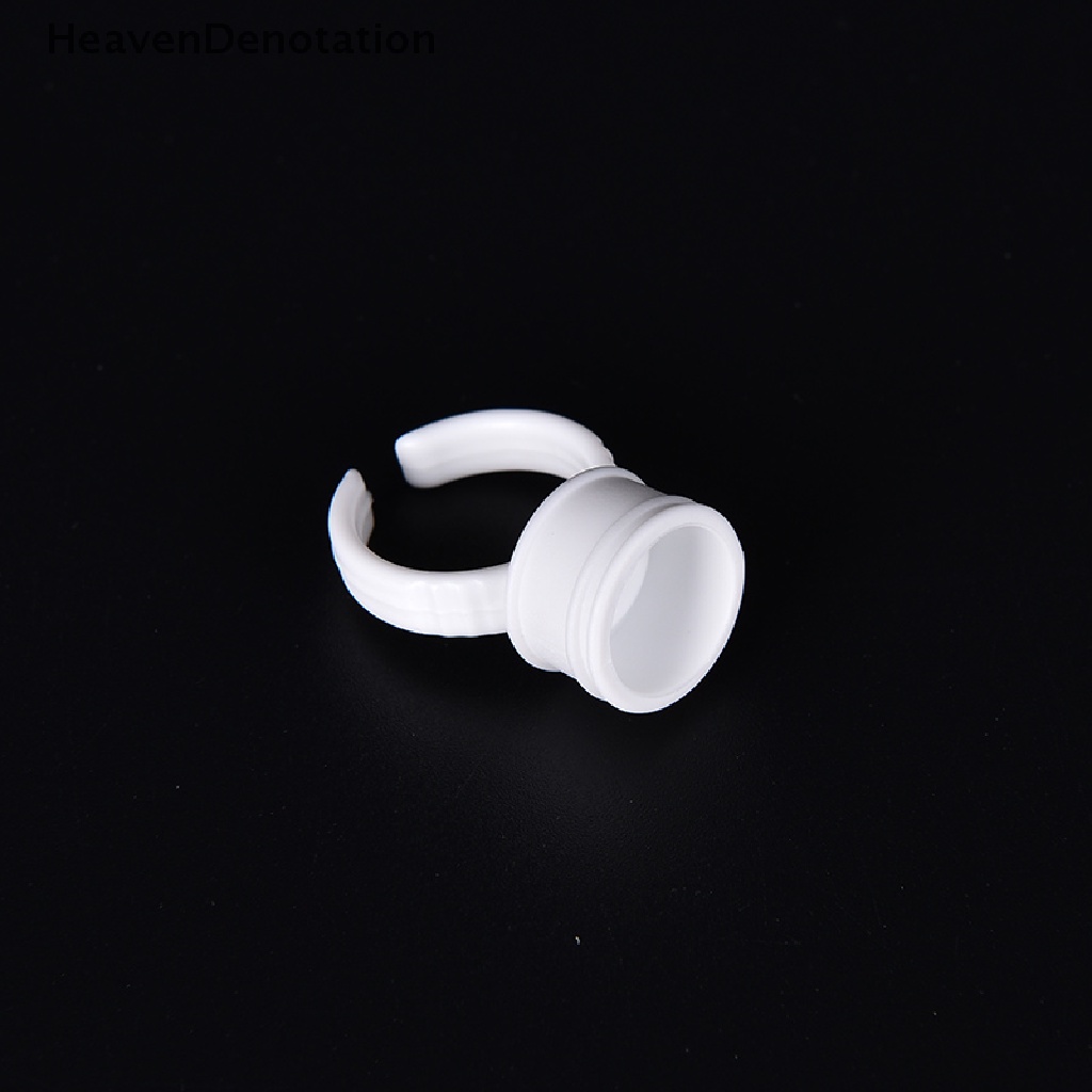 [HeavenDenotation] 100Pcs Tattoo Permanent Eyelash Makeup Ink Cup Cap Finger Ring Holder