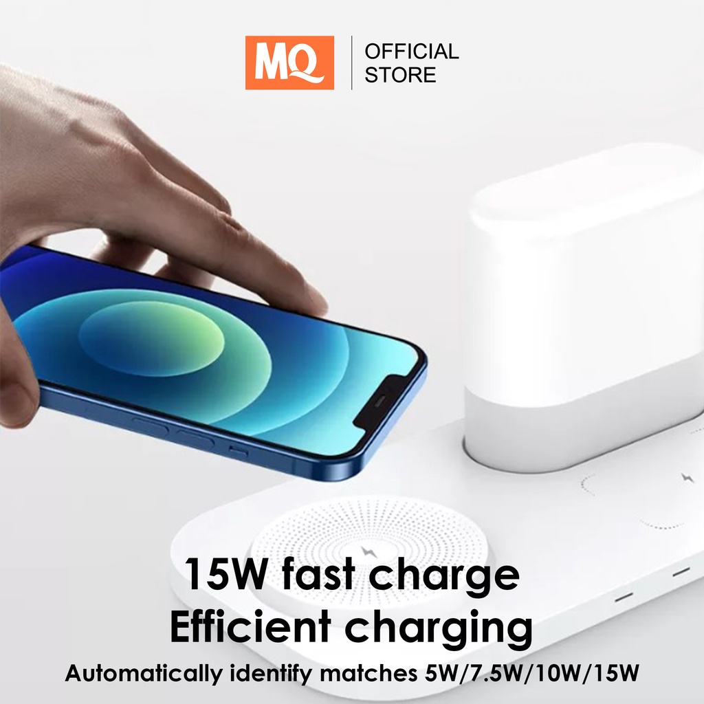 MQ Wireless Charging Night Light 2 in 1 Fast Charging For Universal Smartphone Multifungsi