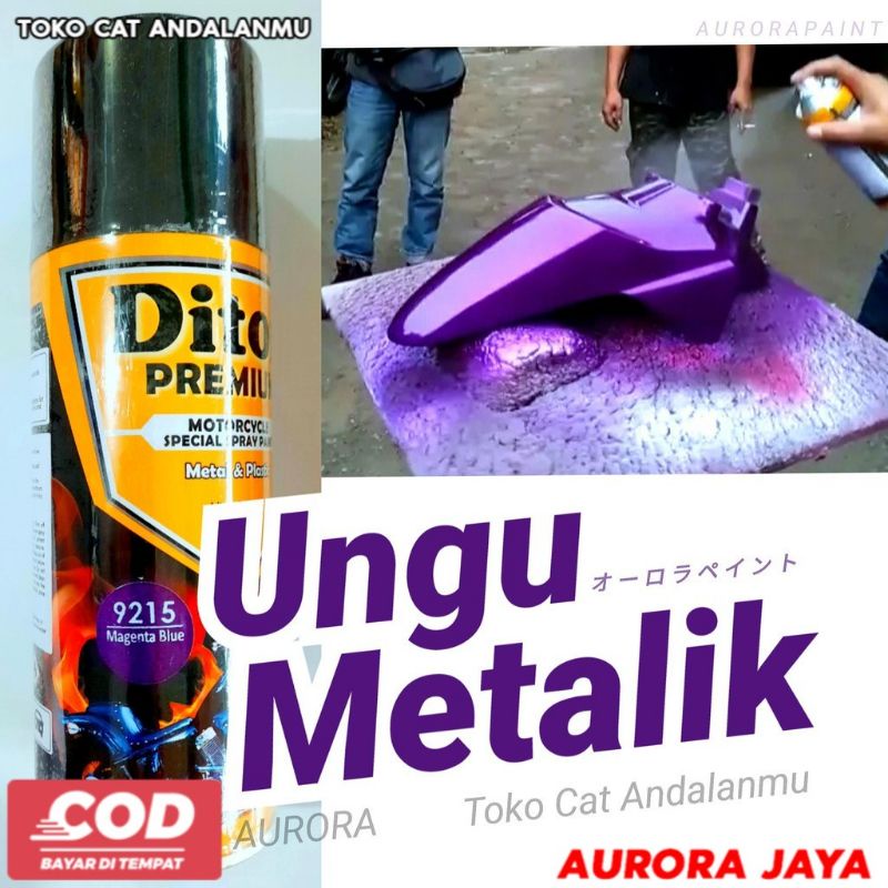 Pilox Pilok Diton Premium Magenta Blue 9215 Ungu Metalik Metalik metalic met Aksesoris Mobil