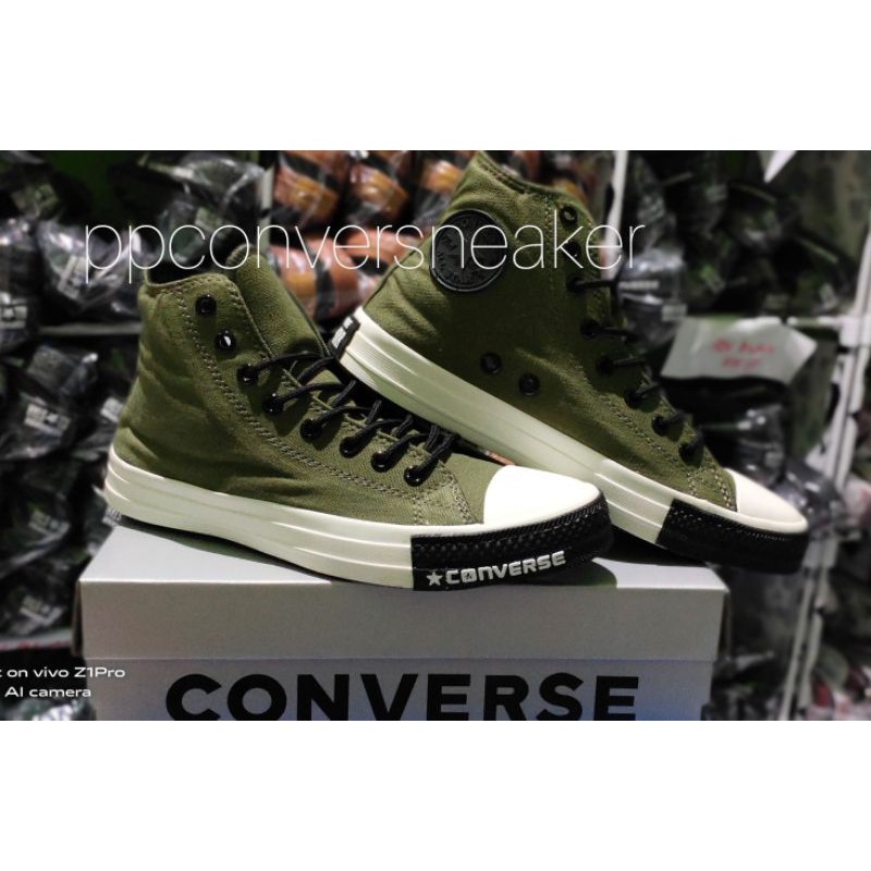 Sepatu Converse Tinggi Hitam Abu Chuck Taylor All Star