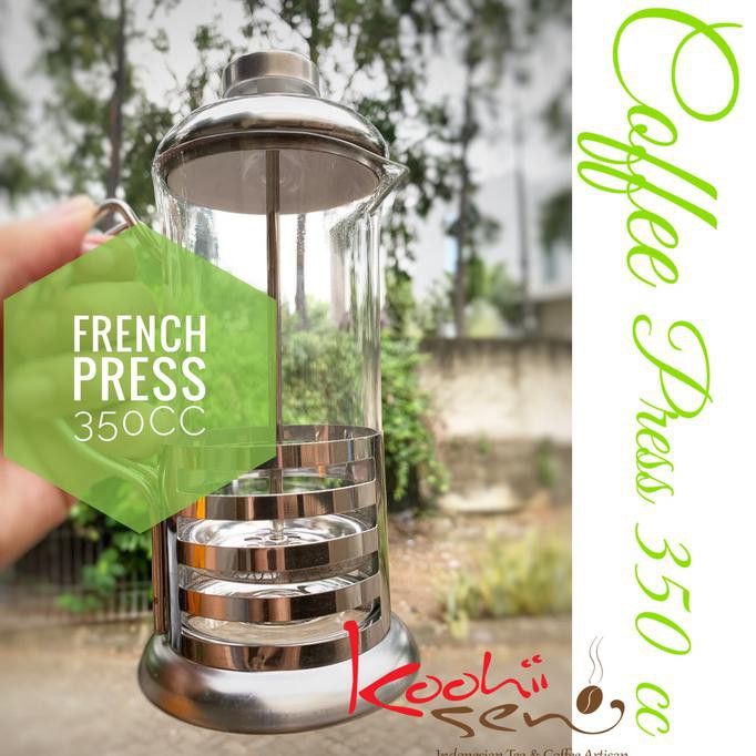 French Press 350 cc Stainless Glass Coffee press plunger