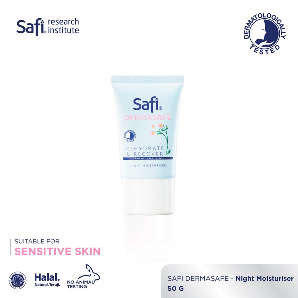SAFI DERMASAFE REHYDRATE &amp;  RECOVER NIGHT MOISTURISER 50GR