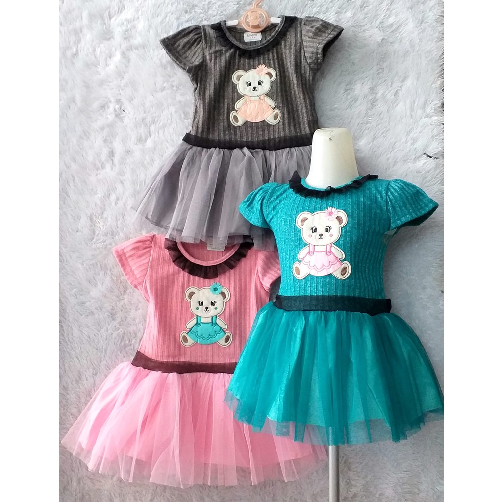 Dress anak /  dress anak perempuan / dress bayi perempuan / Amena Tutu Bear