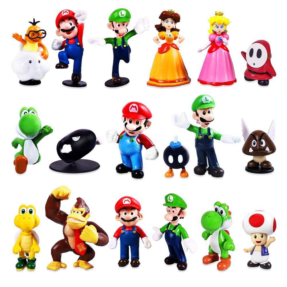 [Elegan] Super Mario Set Super Mario Figure Anak Mario Game Series Dekorasi Rumah Ornamen Mainan Model PVC