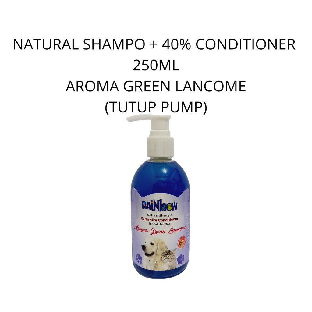 Rainbow Natural Shampo + 40% Conditioner Isi 250 ML Tutup Pump