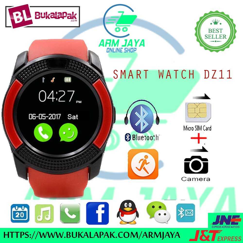 V8 Smartwatch Support Sim GSM Nelpon SMS Internet Smart Watch DZ11 Ori Jam Tangan Hp For Android IOS