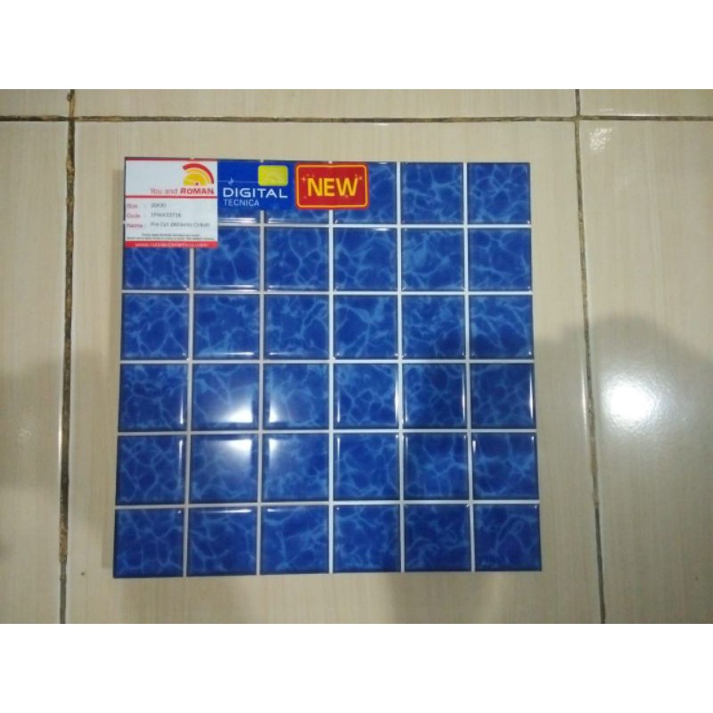 Keramik Kolam Renang Roman PWA33716 dAtlantic Cobalt 30x30