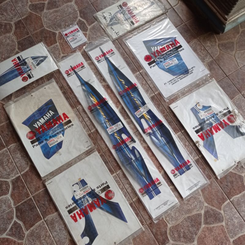 Stiker Striping Jupiter Z CW Burhan Biru Hitam 2008 2009 Original YGP