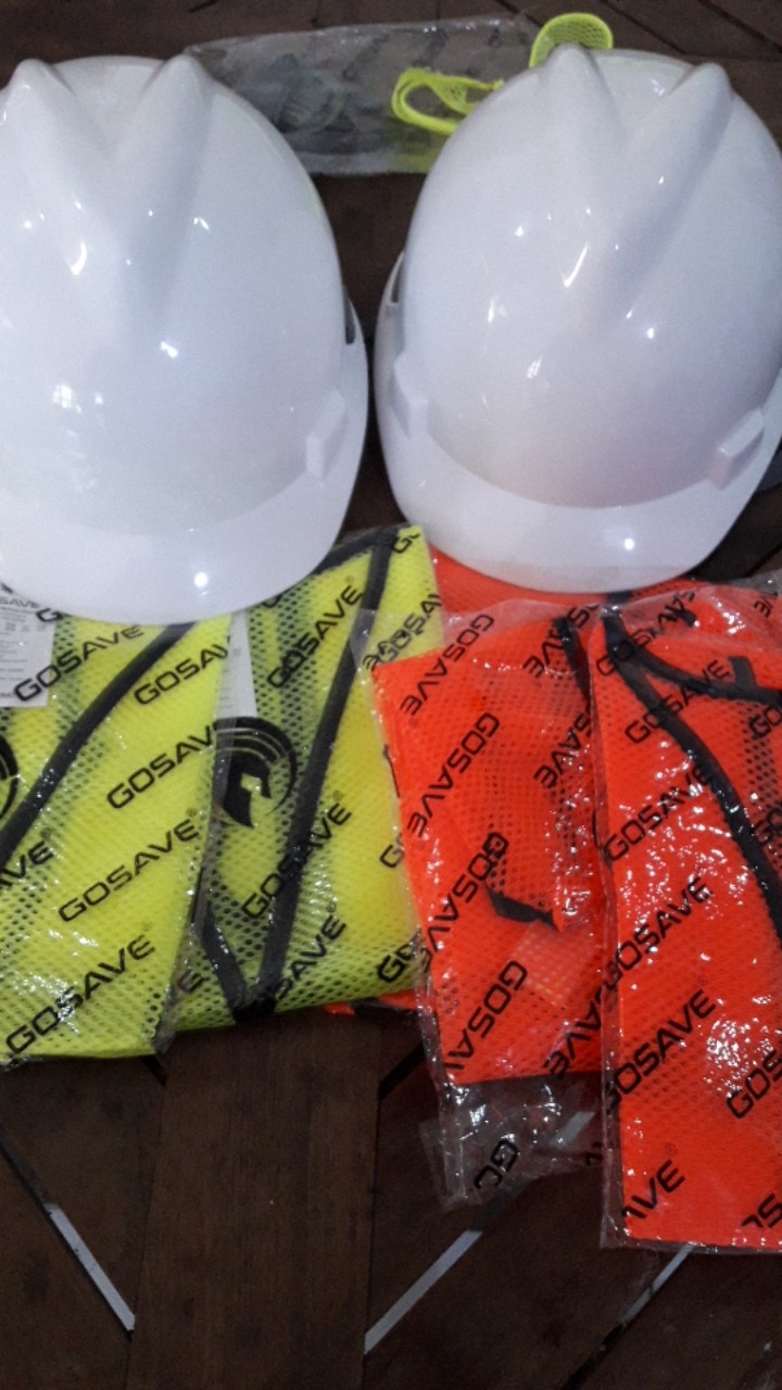 Paket Helm Safety Proyek Asa Standart Sni + Rompi Jaring X