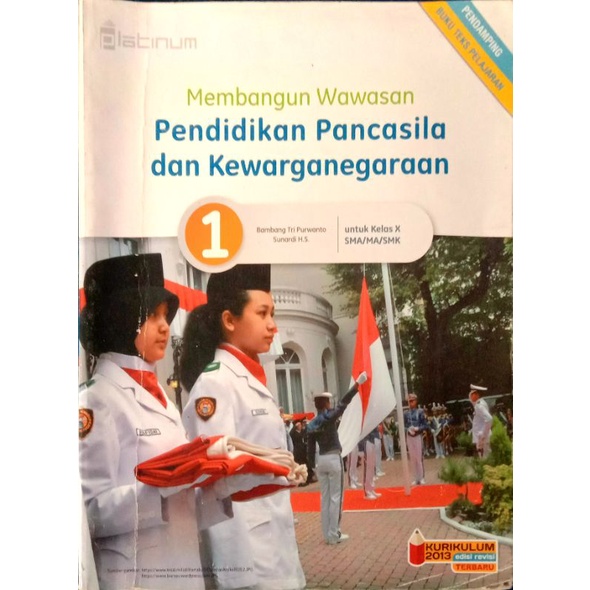 Buku Paket PPKN kelas X SMA/SMK/MA Penerbit Platinum (Preloved)