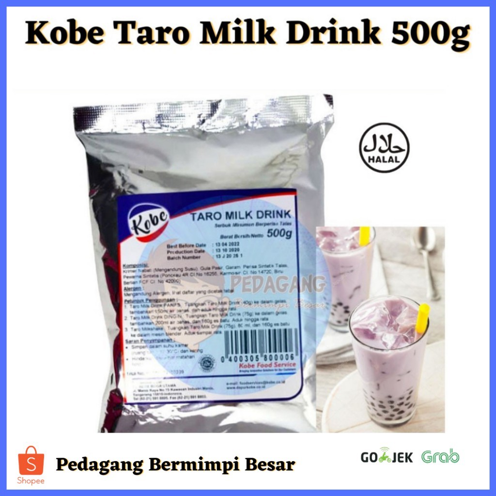 Kobe Taro Milk Drink 500gr | Minuman Rasa Taro | Taro Mik Drink