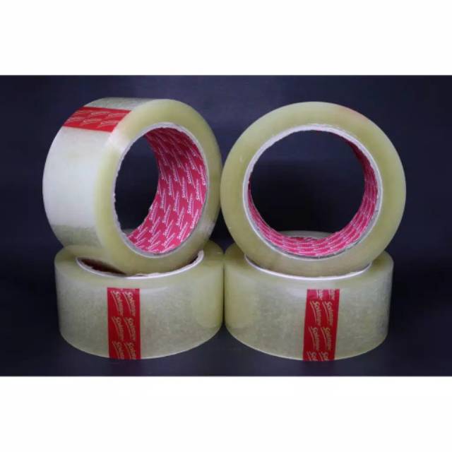 (Terima Cod)Lakban Bening 2inch 90 yard 48mm  Full Gulung  (Dikirim Dari Jakarta)