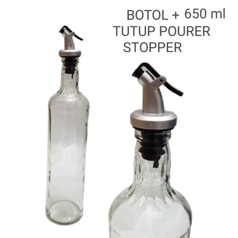 TUTUP BOTOL SIRUP MINYAK - BOTTLE  POURER ADA   TUTUP Silver Bottle Pourer Alat Bantu Penuang Penutup Botol Minyak Cuka