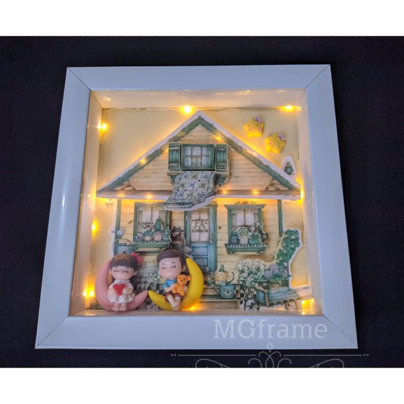 Pop Up 3d Scrapbook Frame Hiasan Rumah Lampu Tidur Kado Pop Up Frame