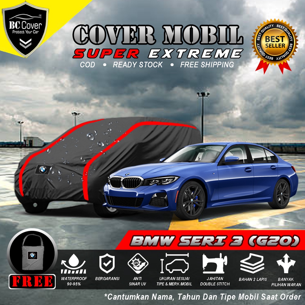 Body Cover Mobil BMW G20 Waterproof / Sarung Mobil BMW Seri 3 G20 Waterproof / Selimut Tutup Penutup Mantol Kerudung Mantel Mobil Sedan BMW G20 Waterproof Outdoor Anti Air