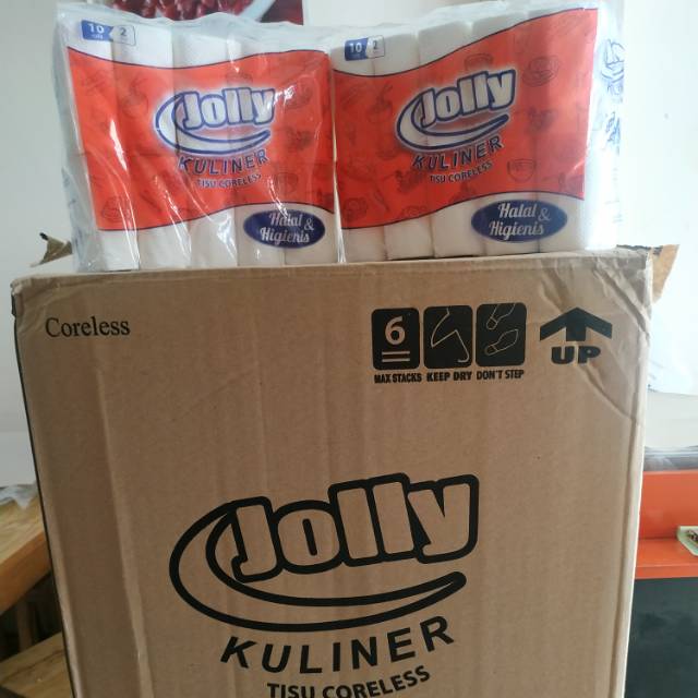 Tissue Jolly Coreless 10 rolls-2ply tissue kuliner jolly coreless