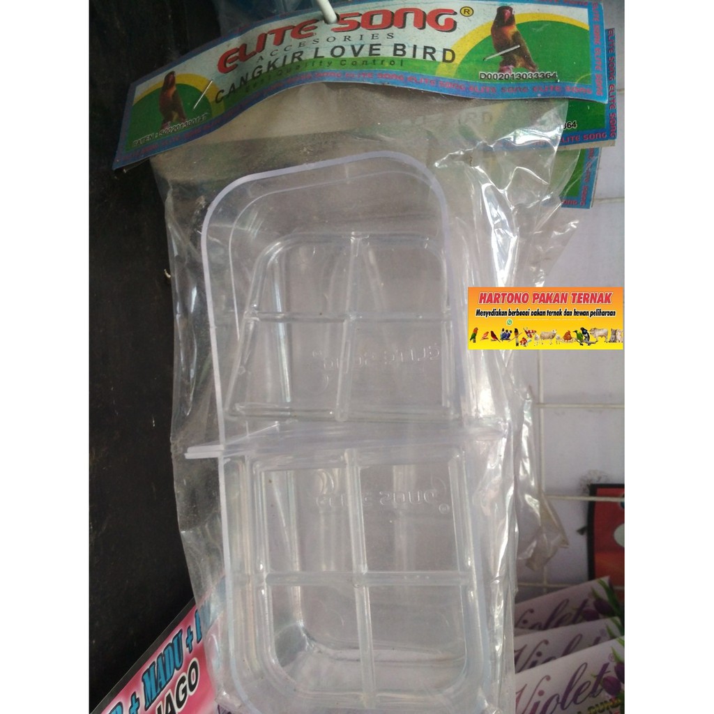 cepuk ram wadah pakan burung lovebird/cepuk koloni cute song