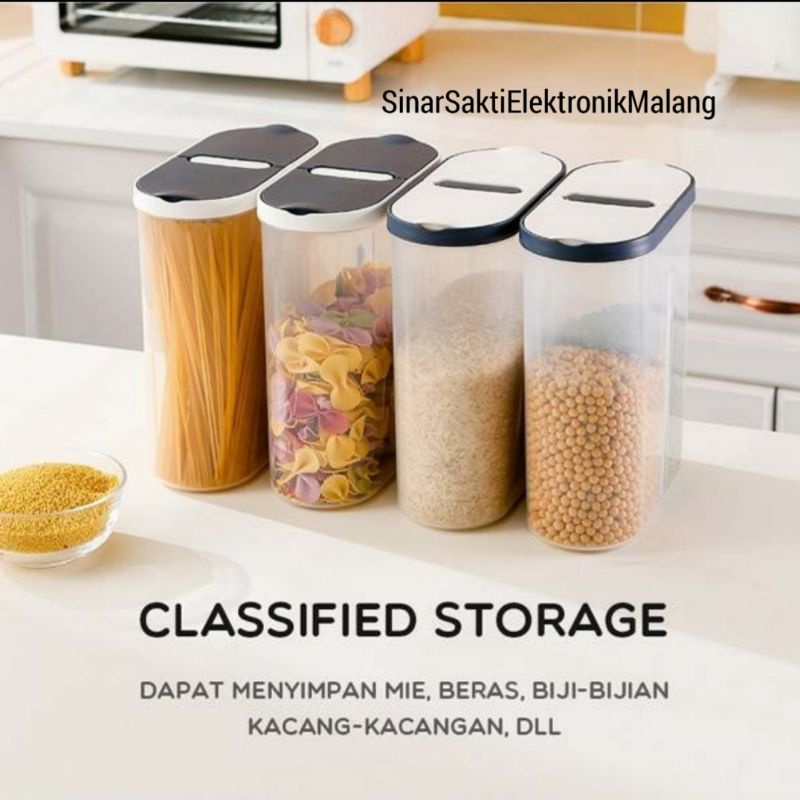 Kotak Makanan Plastik Food Grain Storage Dispenser Box Snack Sereal