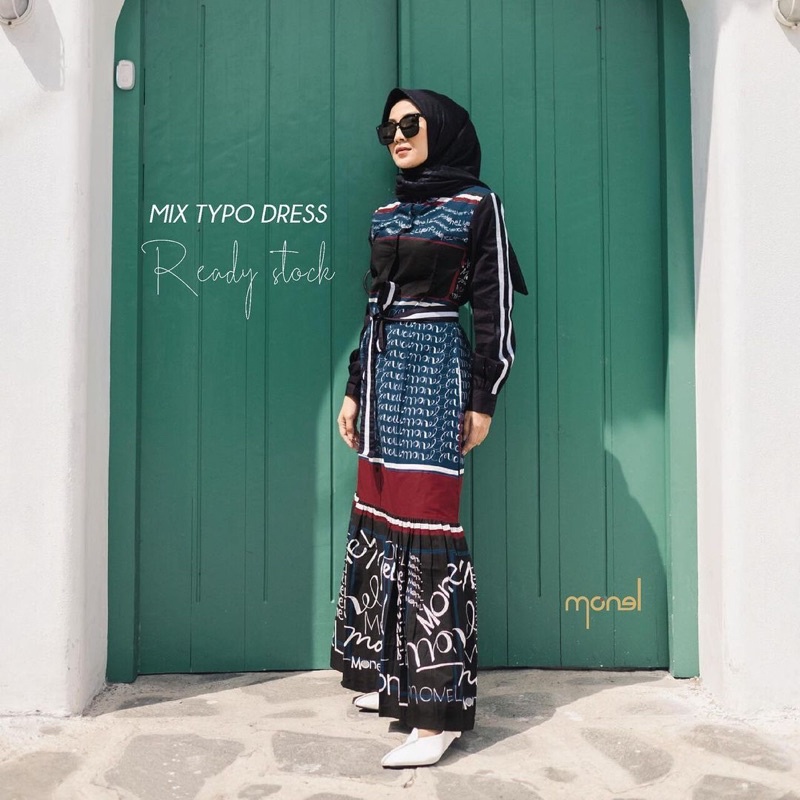 Mix Typo Dress by Monel