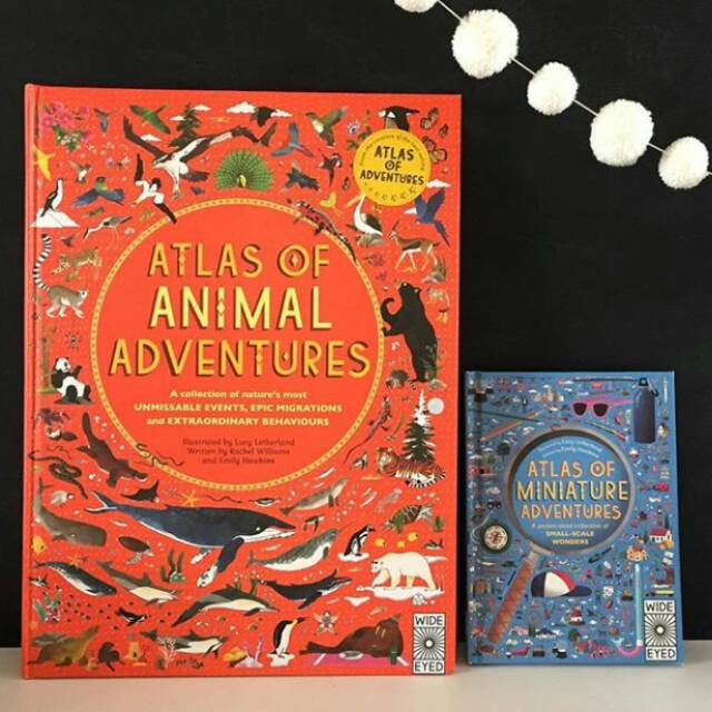 Set 2 buku Atlas of Animal adventures & Atlas of miniature adventures