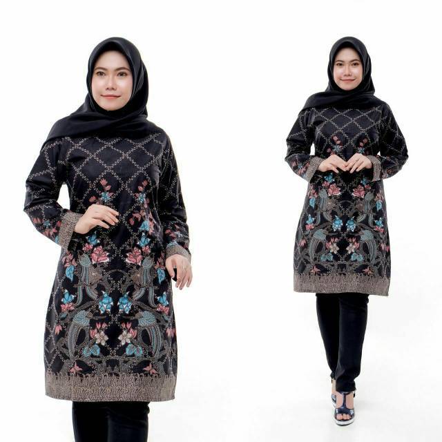 DISTRO Batik HRB26 FASHION Kemeja formal  Pekalongan Daun M L Xl xxl  Sogan Tulis Halus Kemeja Batik