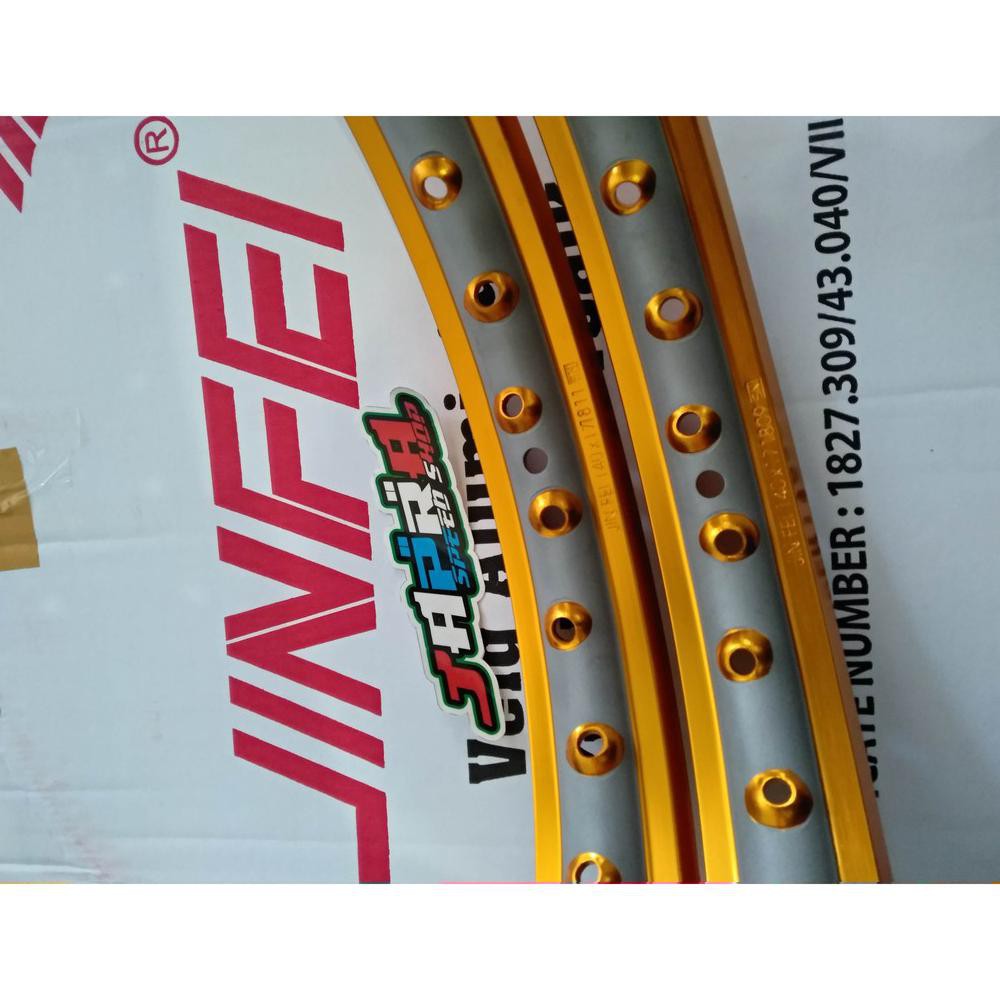 velg jinfei polos veleg jinfei pelek jinfei r17 140 140 gold silver variasi terbaru.