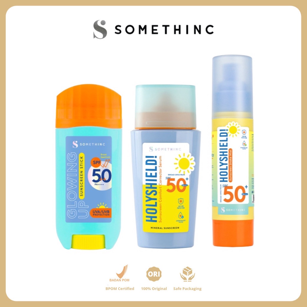 [BPOM] Somethinc Glow Up Physical Sun Stick Crystal Clear 15gr SOMETHINC Holyshield Sunscreen Comfor