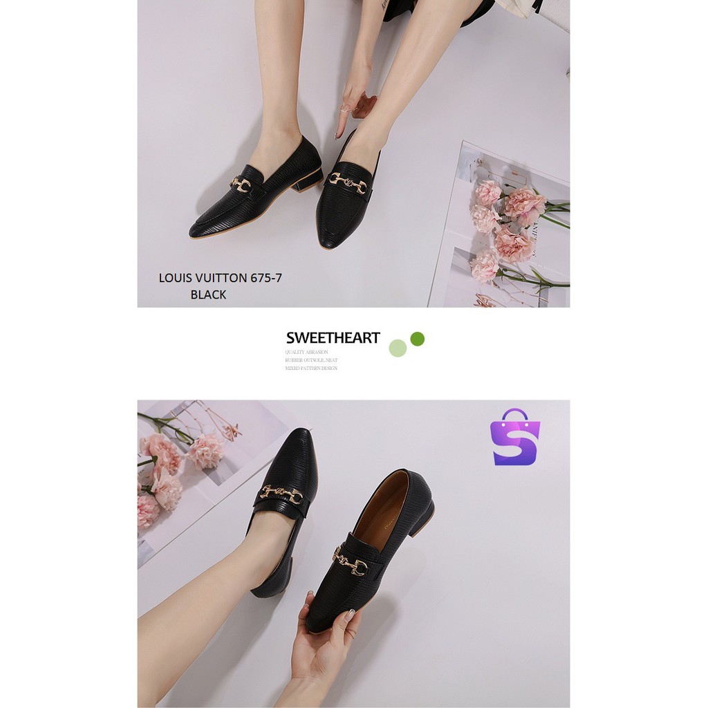 SEPATU WANITA LOAFERS MINI HEELS 675-7