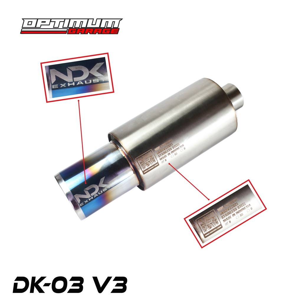 KNALPOT MOBIL RACING MUFLER DAN BOLTON HONDA BRIO MERK NDK EXHAUST TYPE DK-03V3 KENALPOT MOBIL-1
