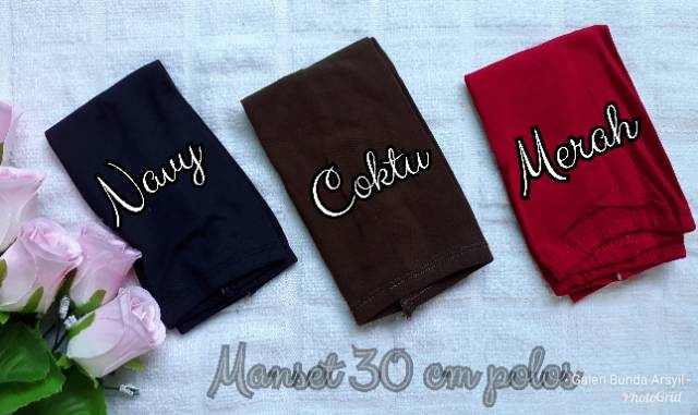 Manset Tangan Panjang 30cm Polos Bahan Katun Spandek Premium Nyaman dan Elastis