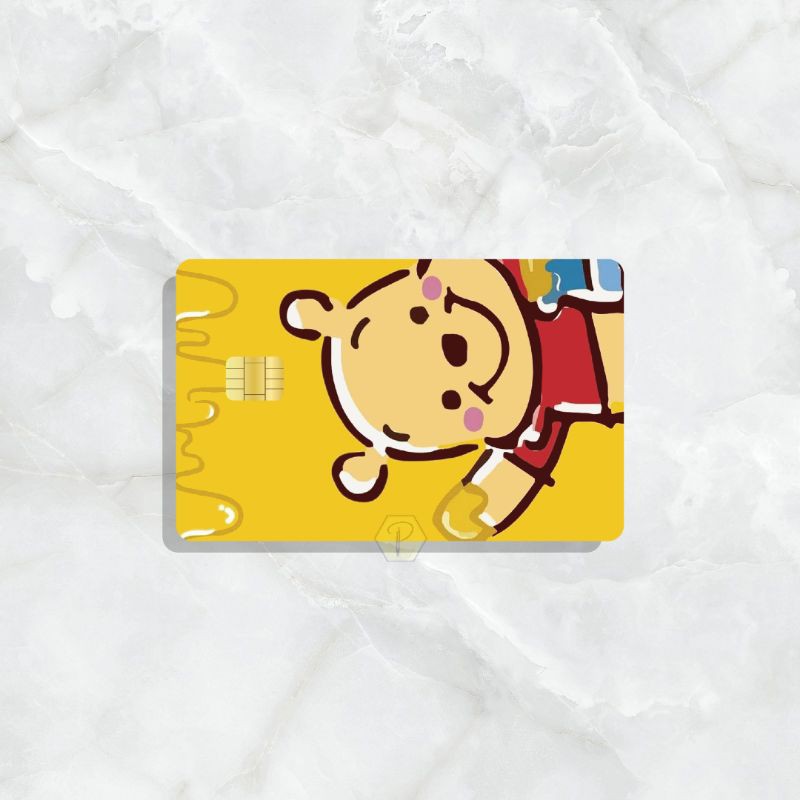 WINNIE THE POOH - Card Cover Skin Sticker - PLIATA Stiker Kartu ATM, E-Money, E-Toll