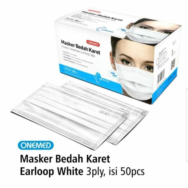 Masker medis bedah Onemed 3ply 50 pcs