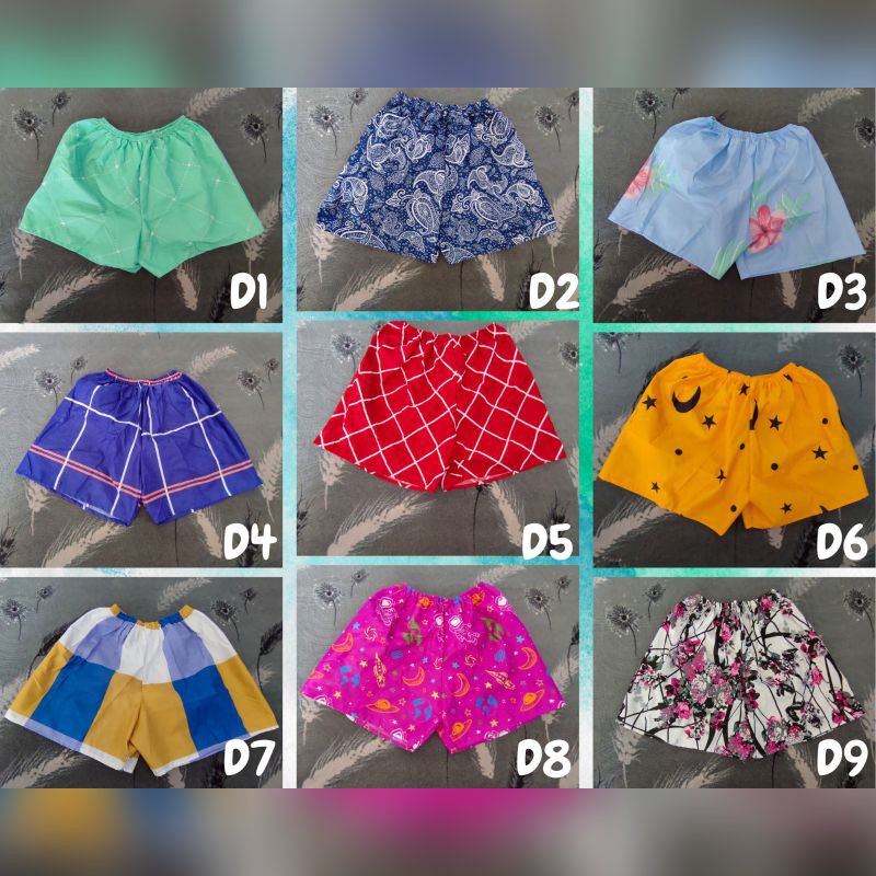 celana kolor boxer motif  wanita  pria murah unisex termurah 