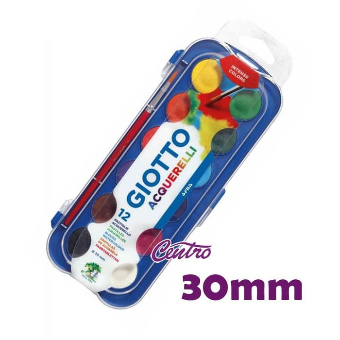 

GIOTTO Acquerelli 12 Warna 30mm Watercolor Cake Cat Air Solid Travel