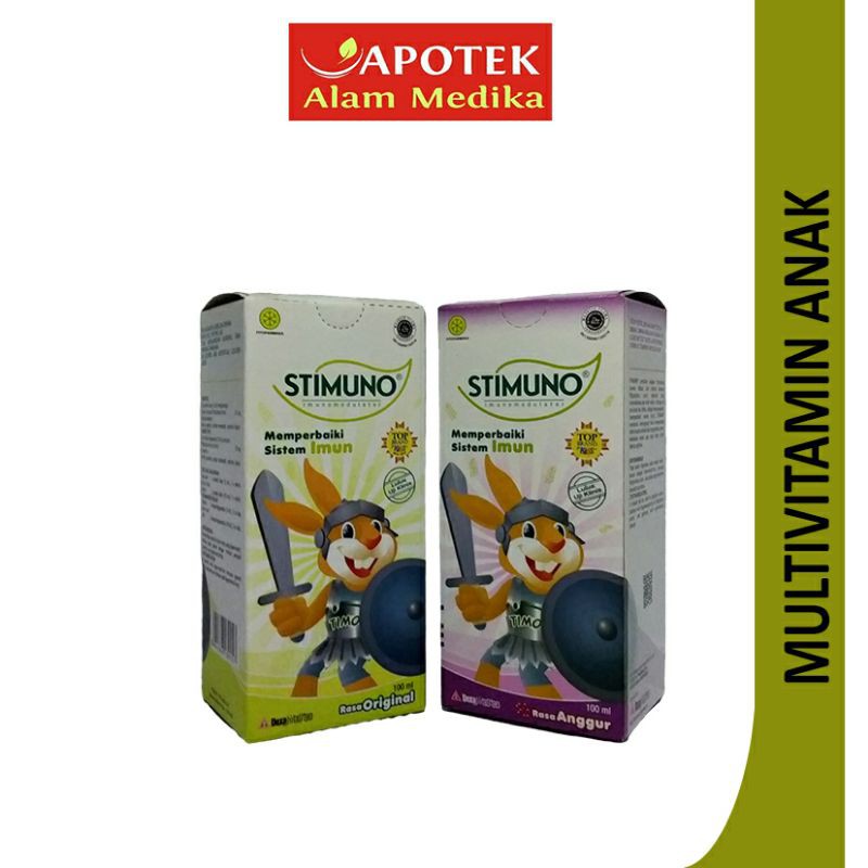 Stimuno rasa Original, Anggur isi 100ml - Vitamin Daya Tahan Tubuh Anak