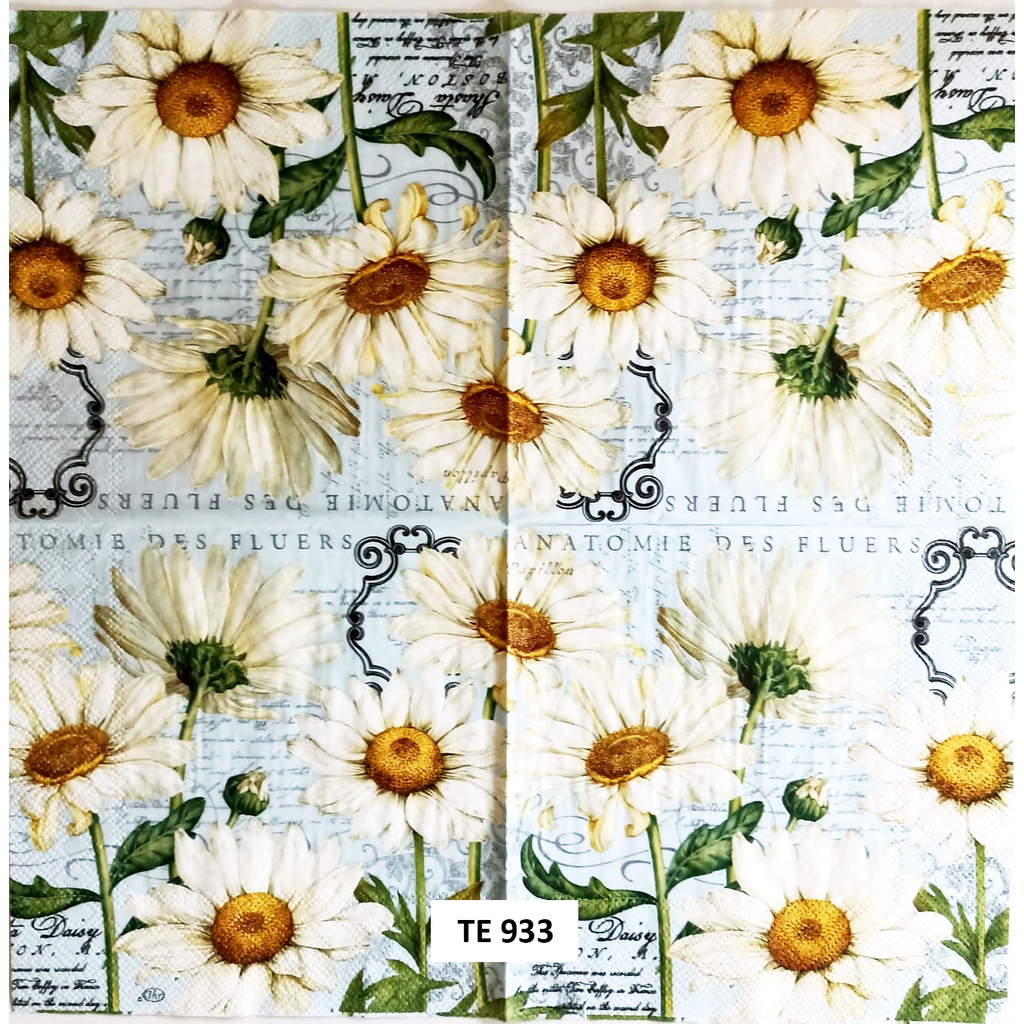 Tisu  Napkin Kerajinan  Decoupage Eropah 33X33 CM TE 933 TTS