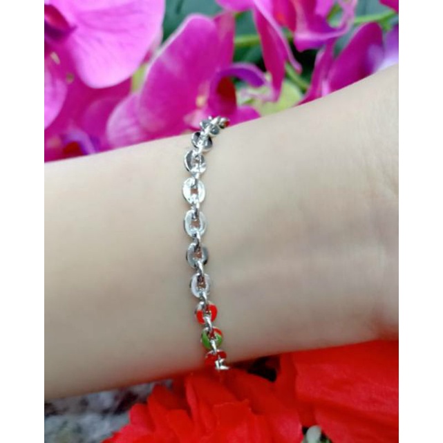 gelang tangan titanium nori besar polos 18 cm / ukuran bisa request