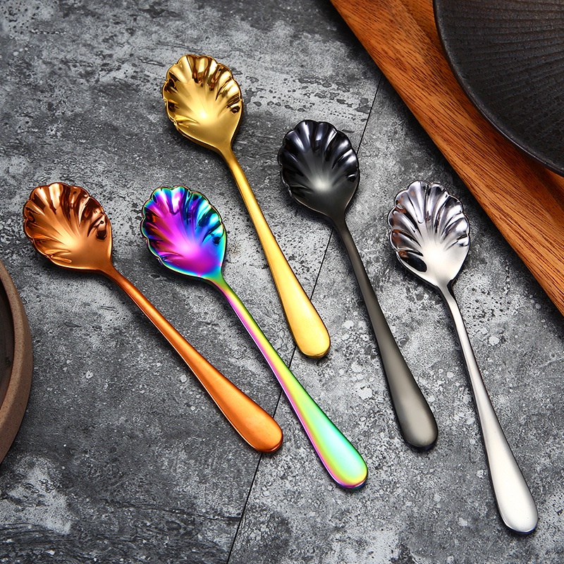 KIYOTE Sendok Kue Teh Dessert / Cake Tea Spoon Stainless Unik Cantik