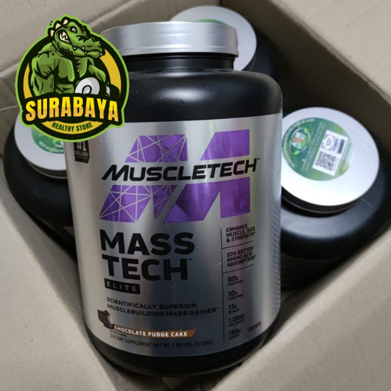 Muscletech Mass Tech 7 Lbs BPOM Masstech Protein Gainer Weight Gain Penambah Berat Badan BB Bulking