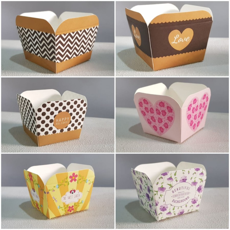 

kertas alas muffin kotak cupcake