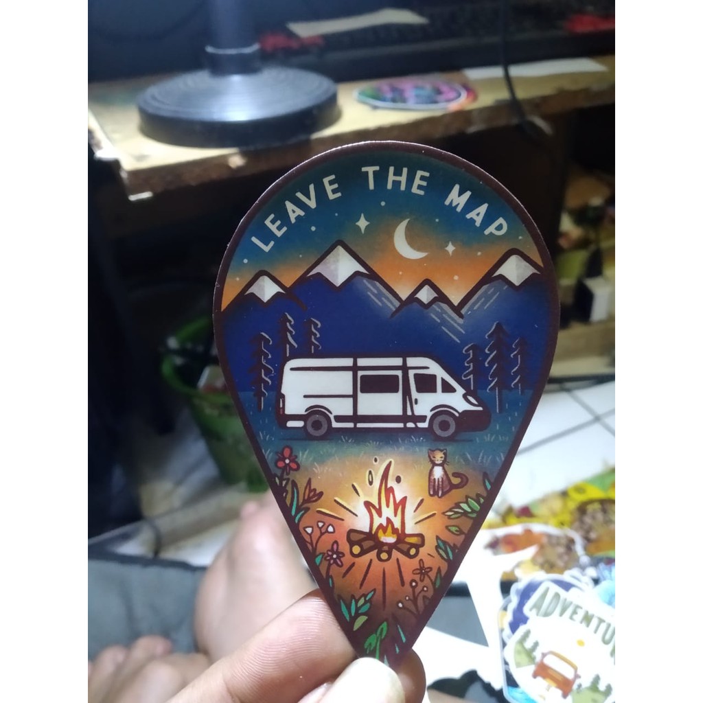 Stiker Lave The Map Cutting | Stiker Gunung | Stiker Camping | Stiker anak gunung