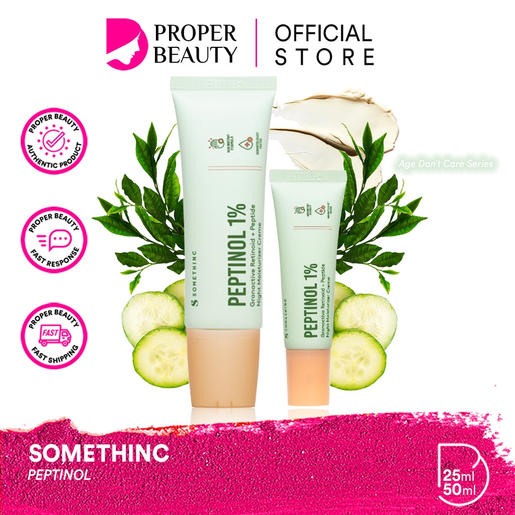 SOMETHINC PEPTINOL Indonesia / Anti Aging Series Granactive Retinoid Peptide Night Moisturizer Creme Toner / Basic Skincare Body Care Make Up Cleanser Essence Serum Eye Cream Gel Sunscreen Mask / Cushion Loose Powder Lipstick Lip Tint Sugar Wax Paket Set